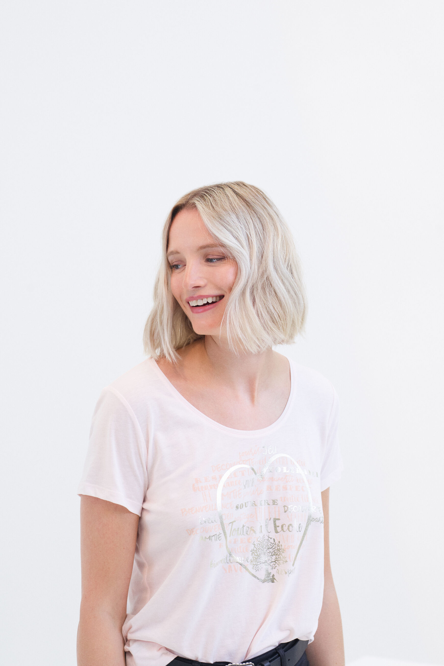 T-shirt Sheila rose pastel femme