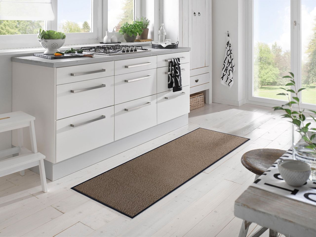 Fuma Rutschfeste Fußmatte Taupe 180 x 60 cm
