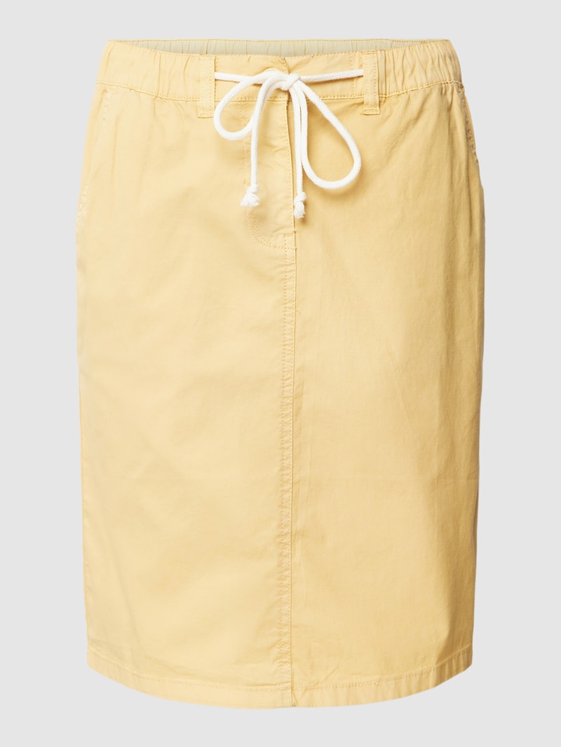 Minirock mit Paspeltaschen in beige