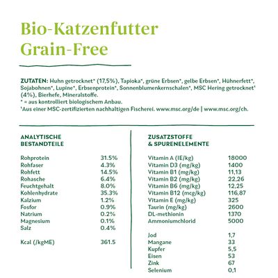 Yarrah Bio mit Bio Huhn & Fisch getreidefrei