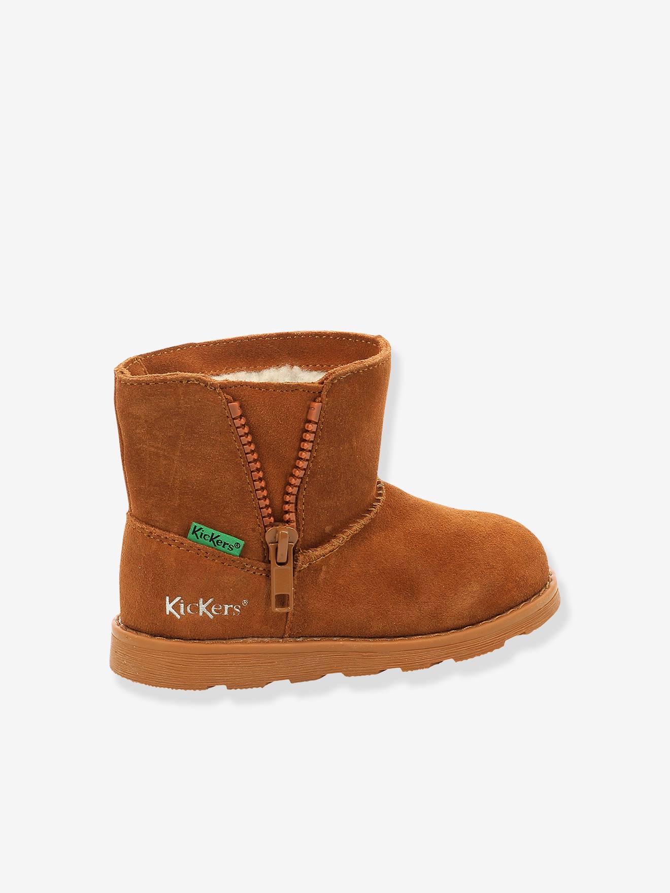 Boots fourrées cuir fille Aldiza KICKERS® noir