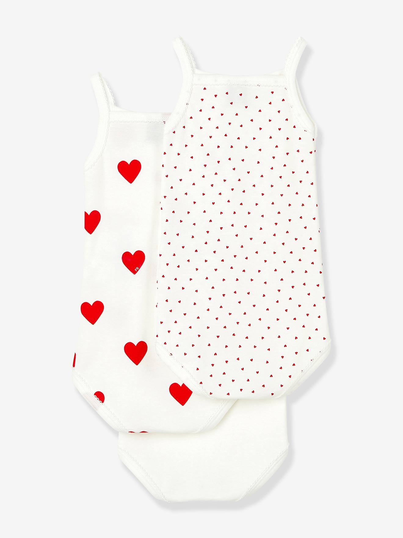 Petit Bateau 3er-Pack Baby Trägerbodys PETIT BATEAU, Bio-Baumwolle - weiß
