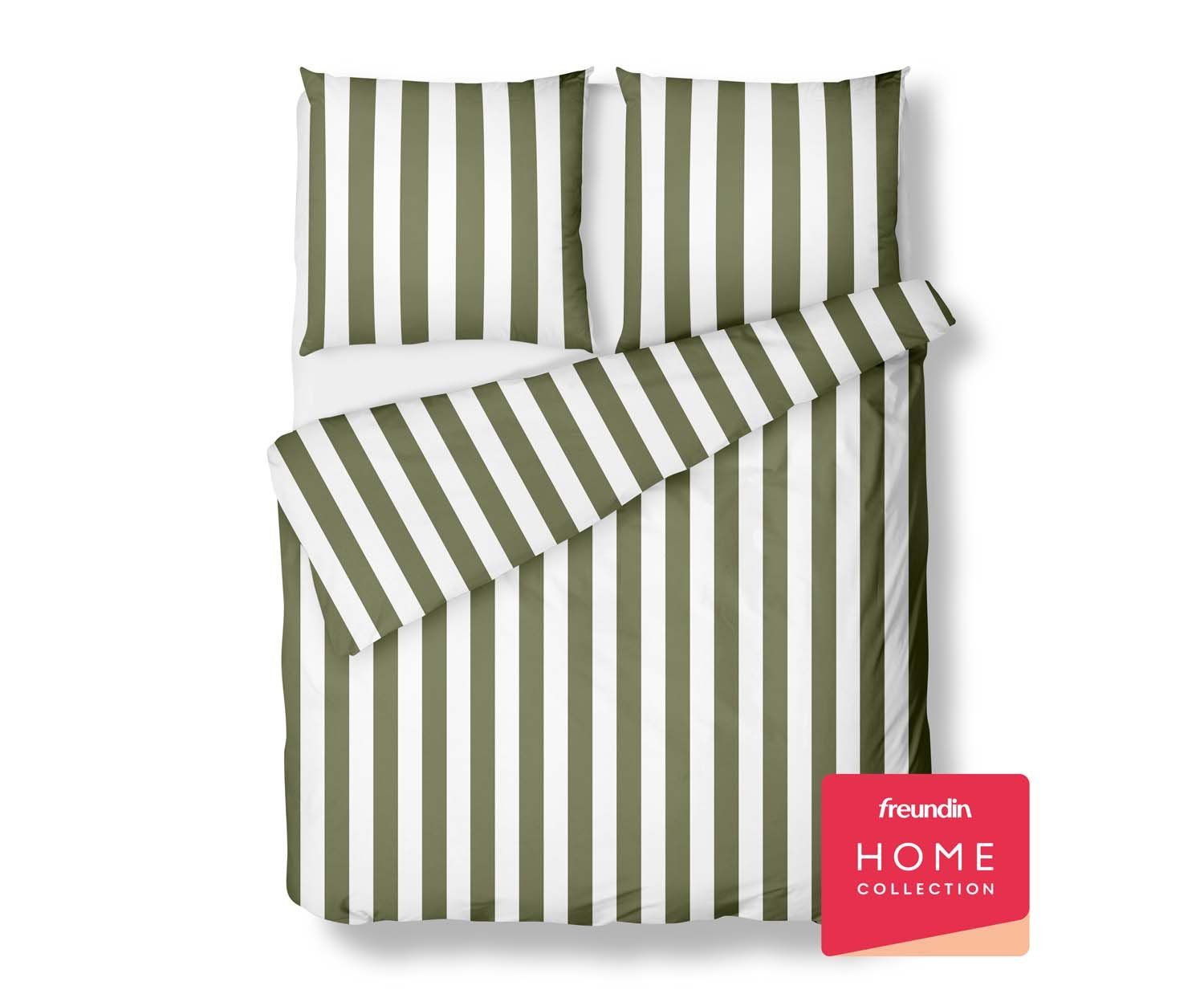 Bettwäsche Mako Satin Bettwäsche Blockstreifen, freundin home collection, BETTWAESCHE-MIT-STIL, Mako Satin, 2 teilig