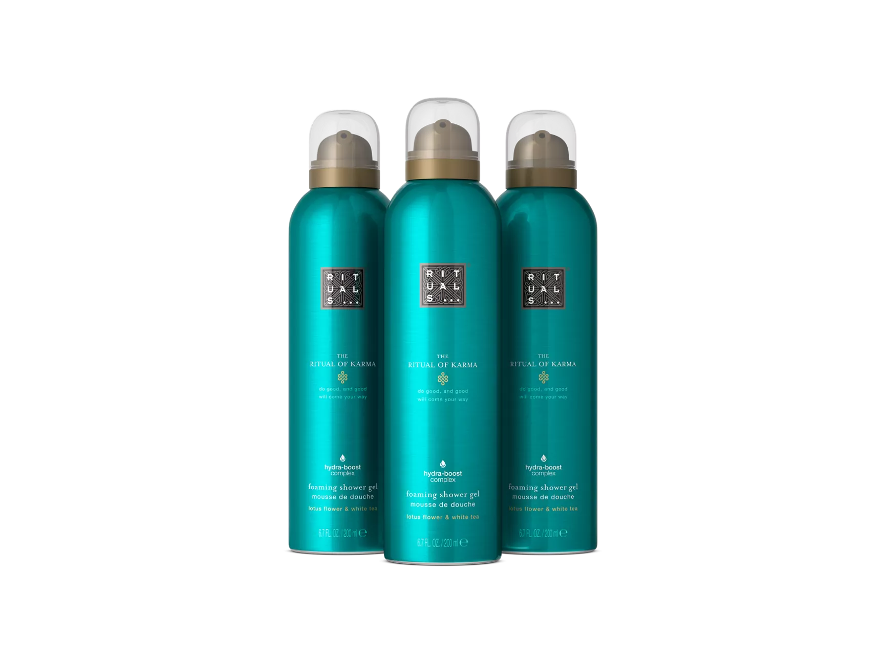 Le Rituel du Karma, Pack Économique de 3 Mousses de Douche