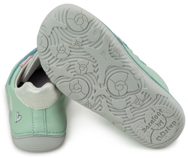 DD Step ~ Leder MidCut Klettschuh ~ UV Mint Rainbow