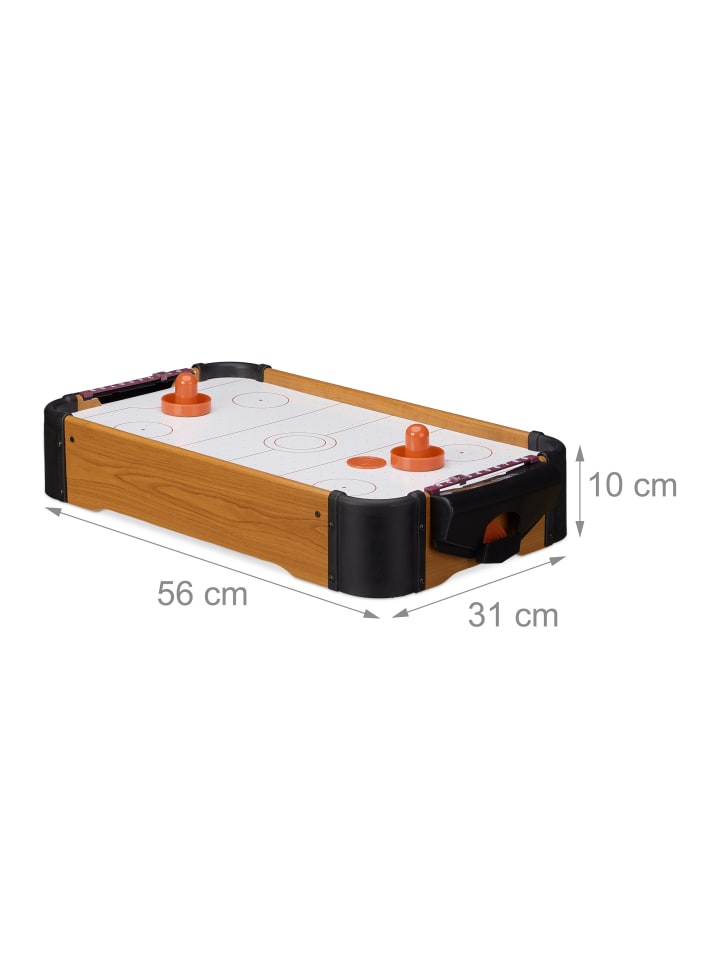 relaxdays Airhockey Tischspiel in Braun günstig kaufen onesize