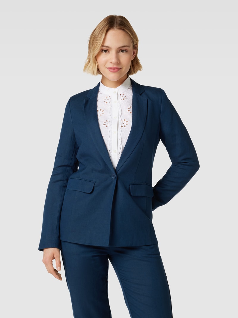 Blazer mit Reverskragen in marineblau