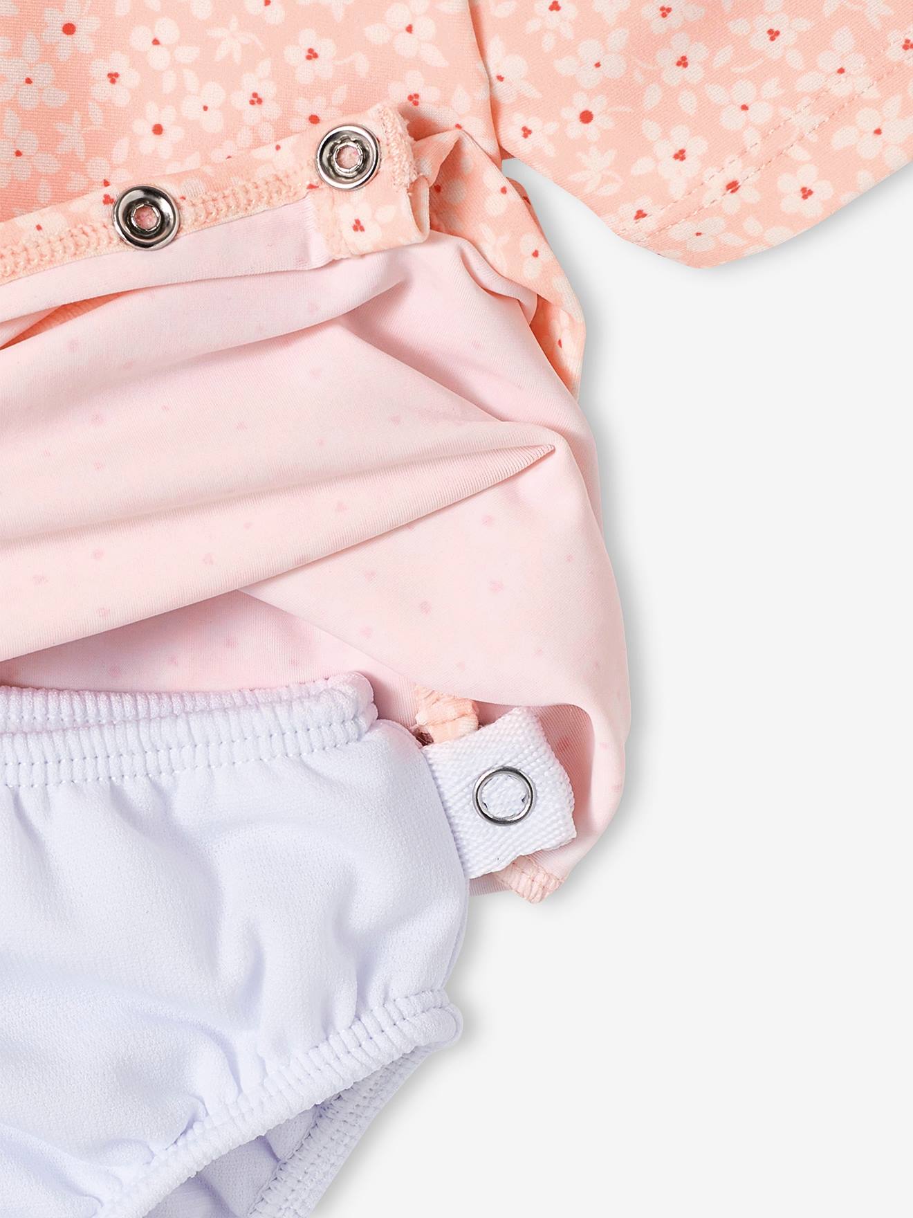 Vertbaudet Mädchen Baby UV-Strandoverall - aprikose