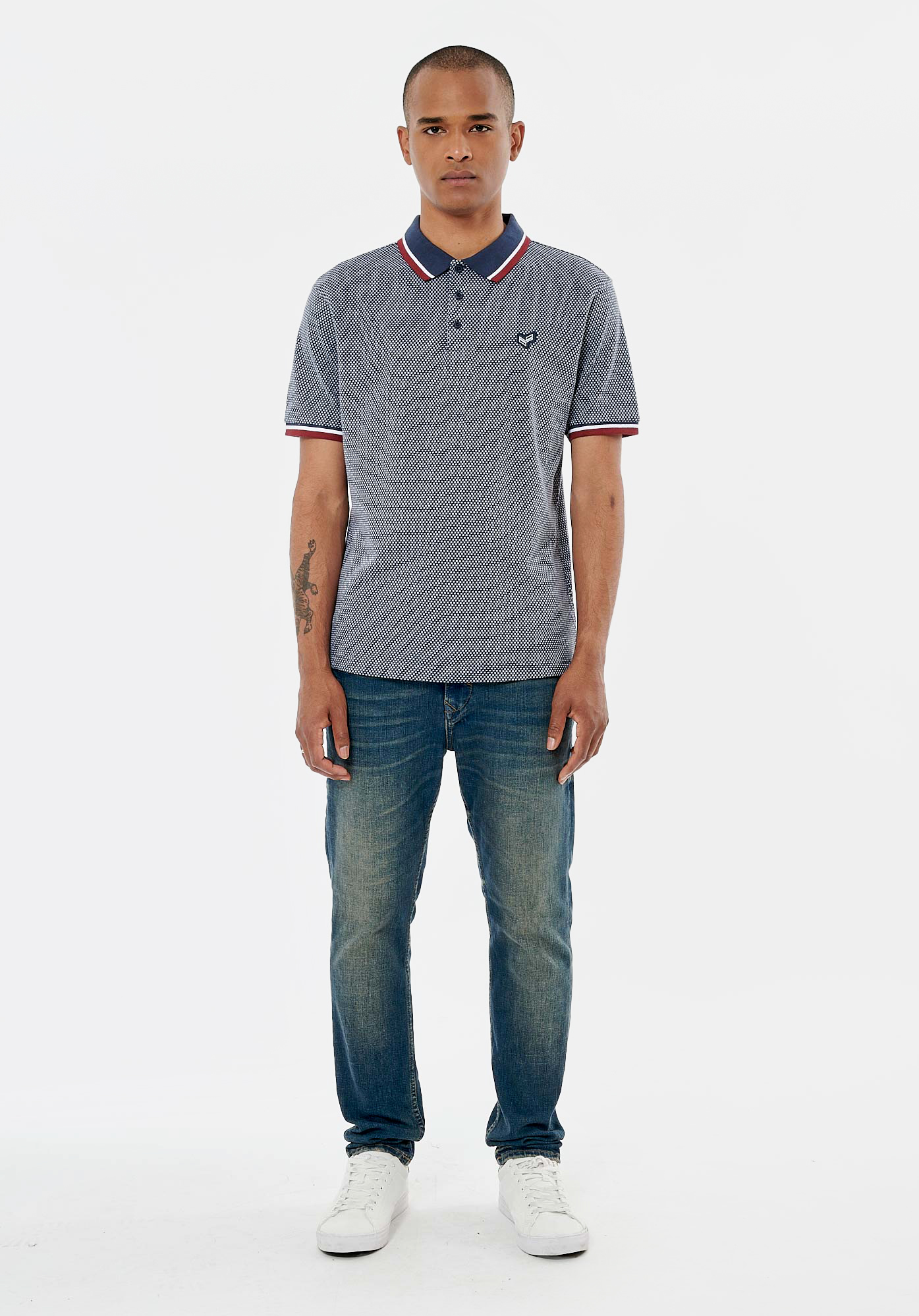 RYCE   Polo bleu marine homme 100% coton