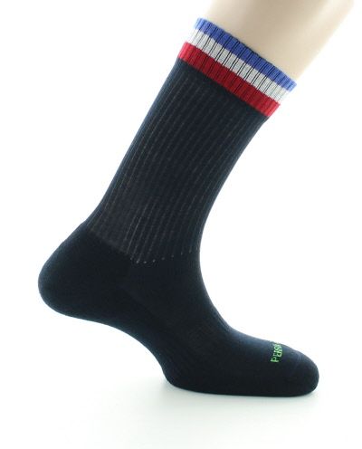 Perrin  Chaussettes de sport pur coton bio - Marine