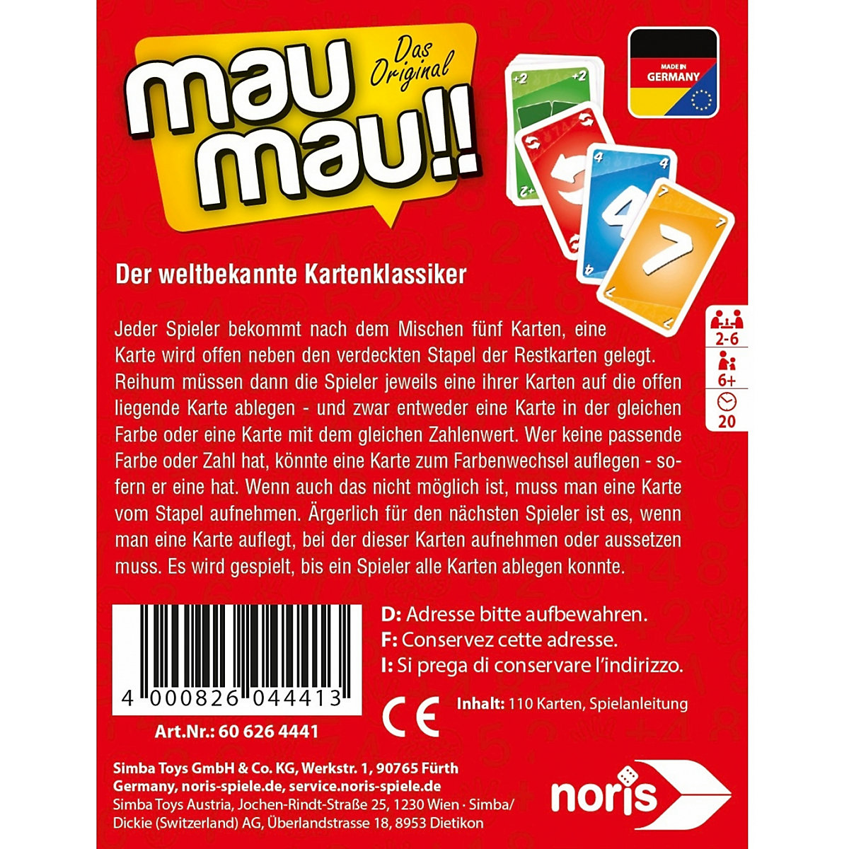 Orginal Noris Mau-Mau