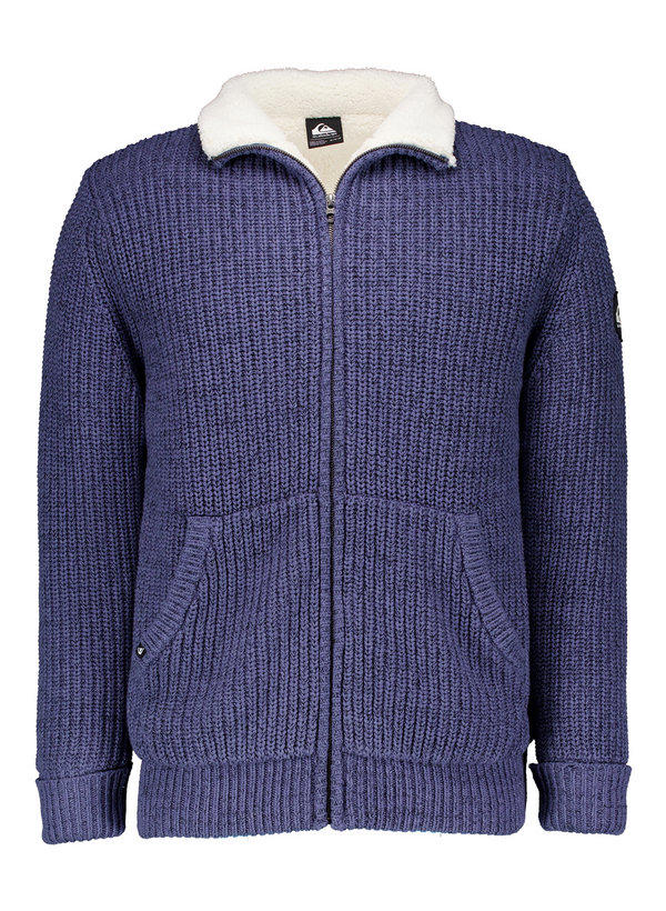 Quiksilver, Strickjacke Boketto, Baumwolle warmgefüttert, indigo meliert
