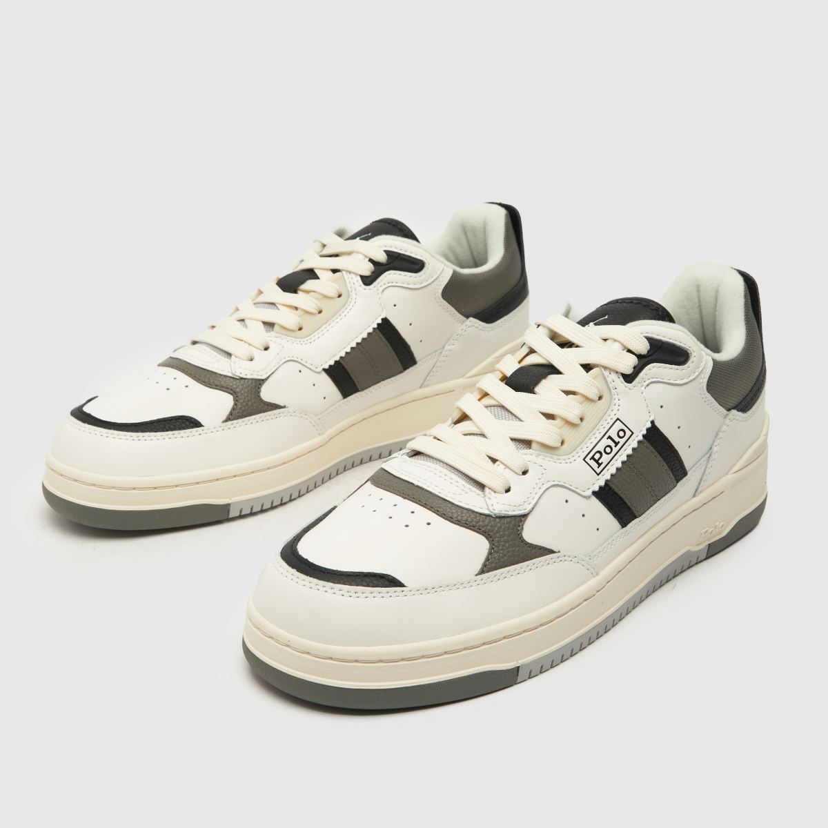 Polo Ralph Lauren – Masters Sport – Vita och grå sneakers