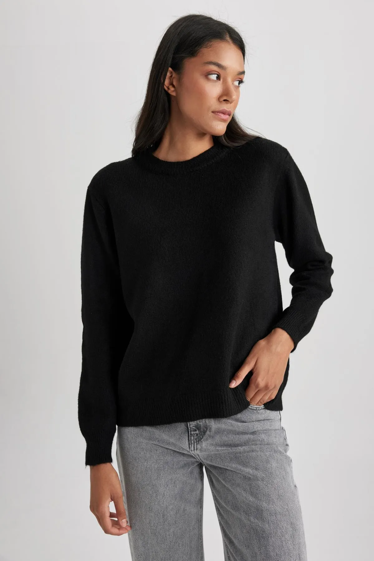 DeFacto  Pullover mit Rundhalsausschnitt und normaler Passform A9500ax23wn