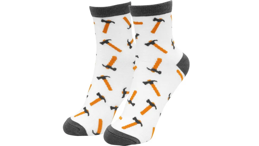 GRUSS & CO Zaubersocken »HAMMERTYP« weiß