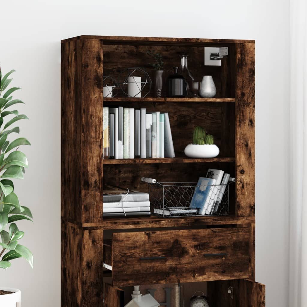 vidaXL Sideboard Highboard Räuchereiche Holzwerkstoff (1 St)