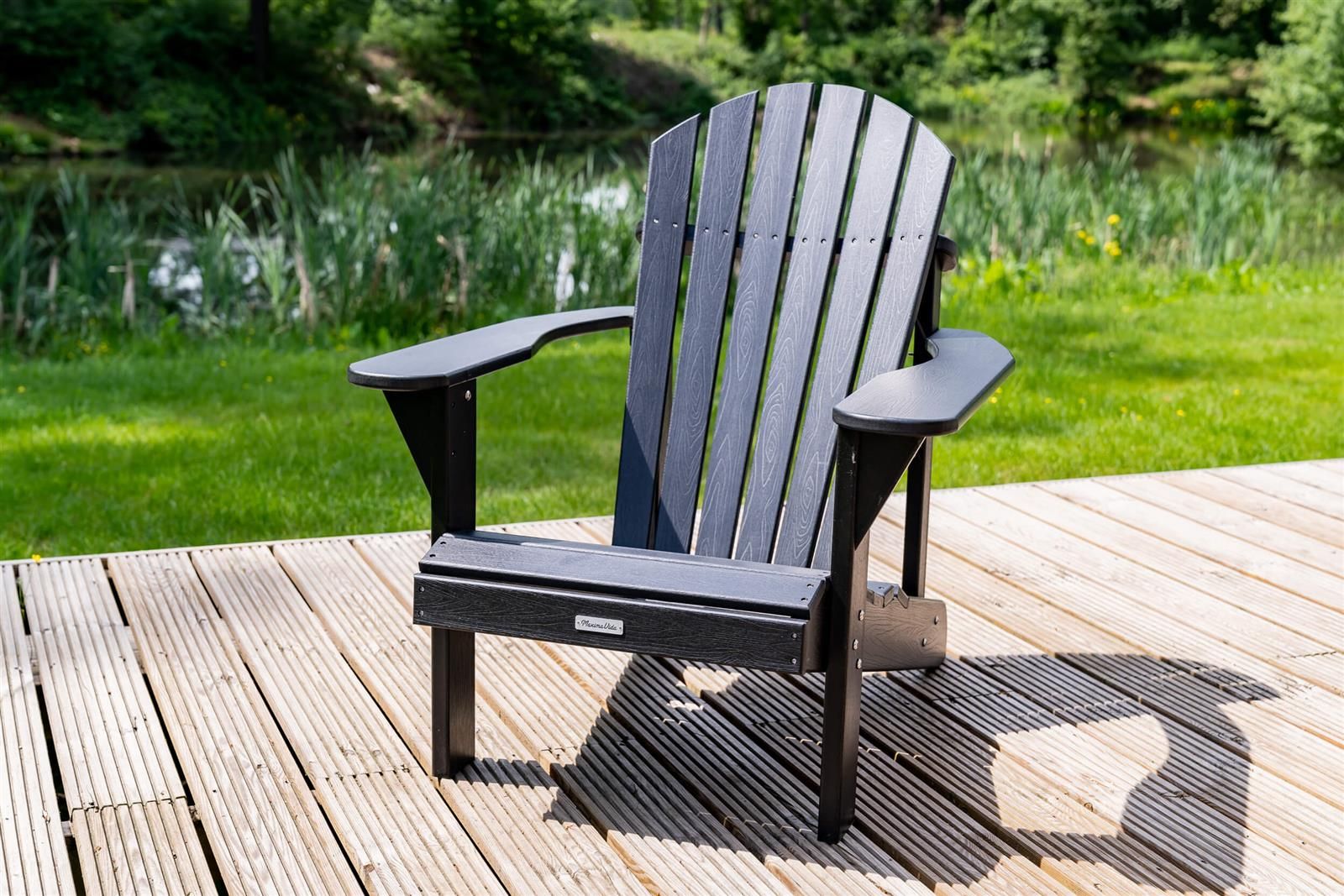 MaximaVida Montreal Adirondack schwarzer Gartenstuhl