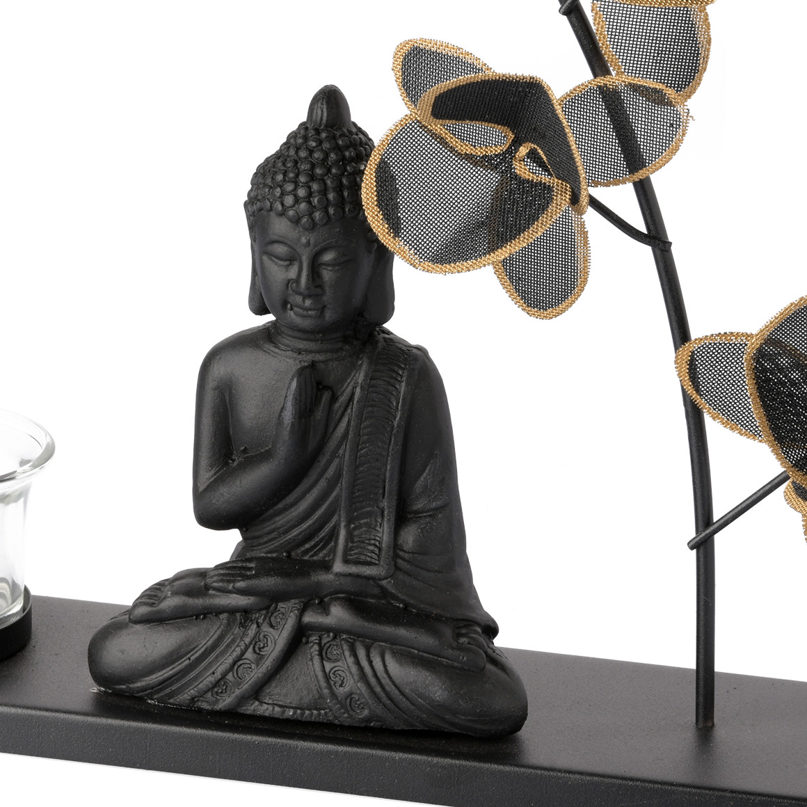Teelichthalter mit Buddhafigur