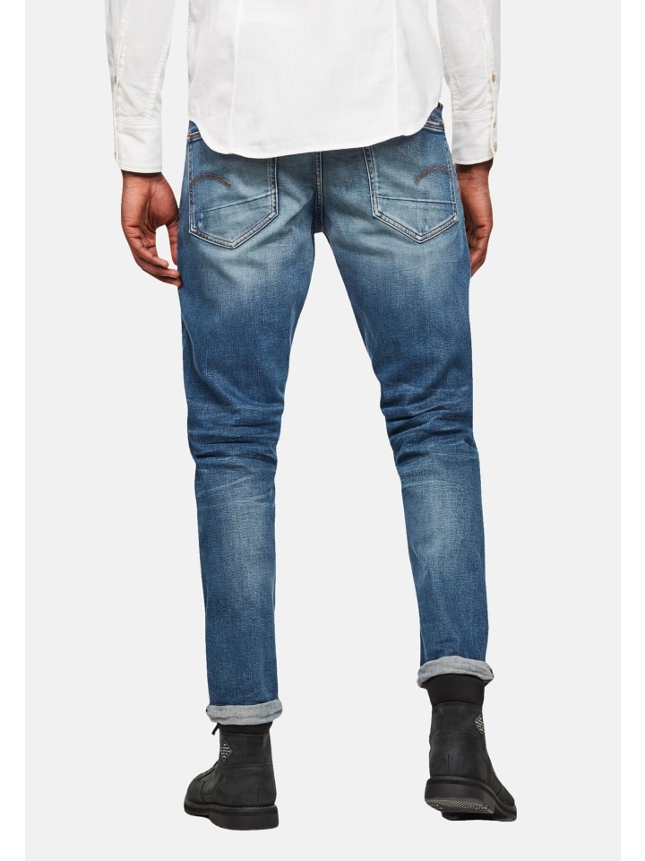 G-Star Jeans '3301 Straight Tapered' in blau günstig kaufen