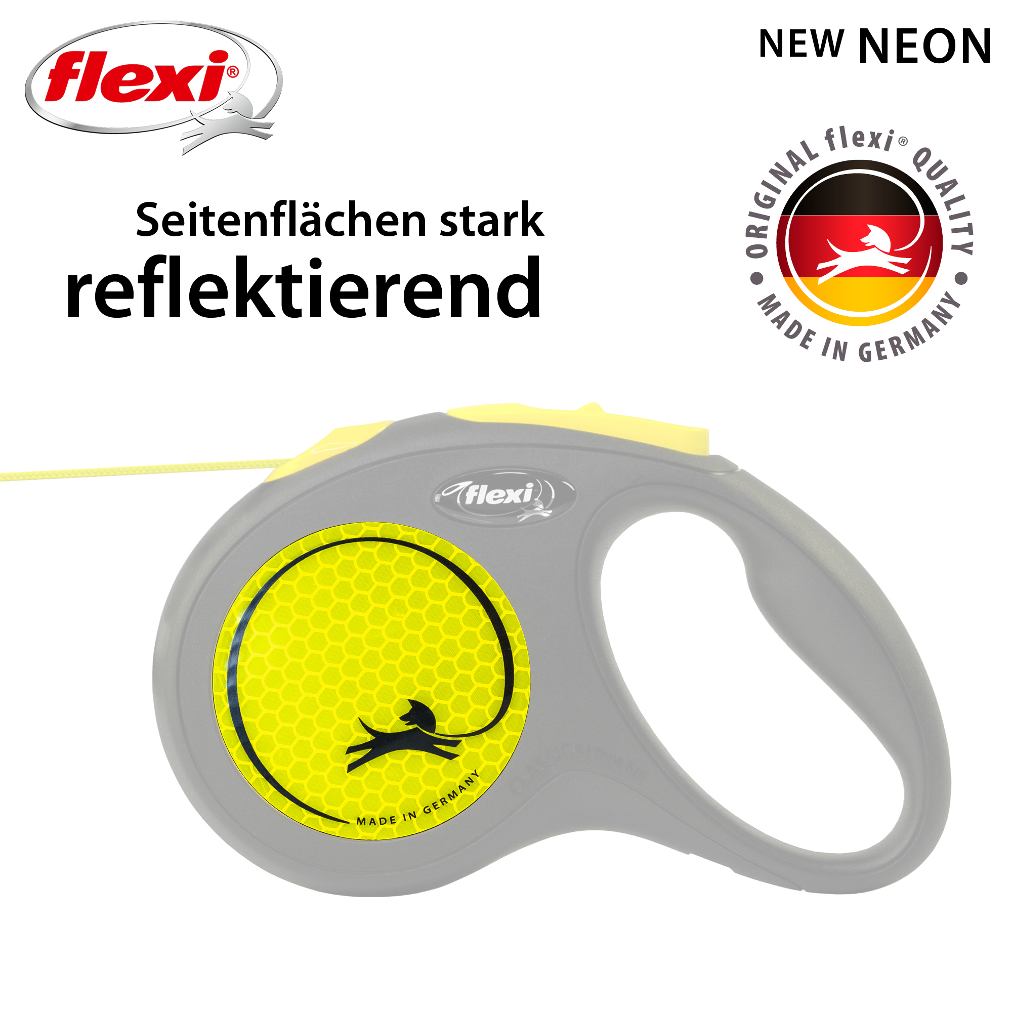 Flexi Hundeleinen Flexi New Neon Seil neon S, 5 m