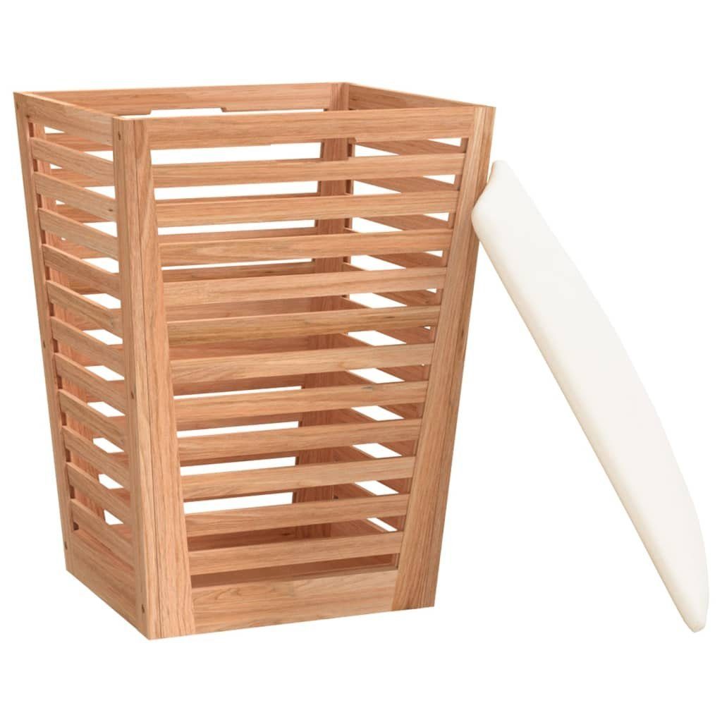 vidaXL Wäschekorb Badhocker 40,5x40,5x56 cm Massivholz Nussbaum
