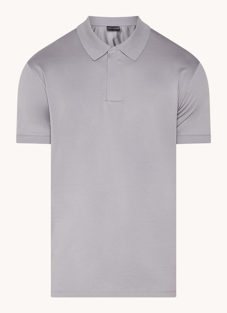 Emporio Armani polo majica regularnog kroja s logotipom i patentnim zatvaračem do pola