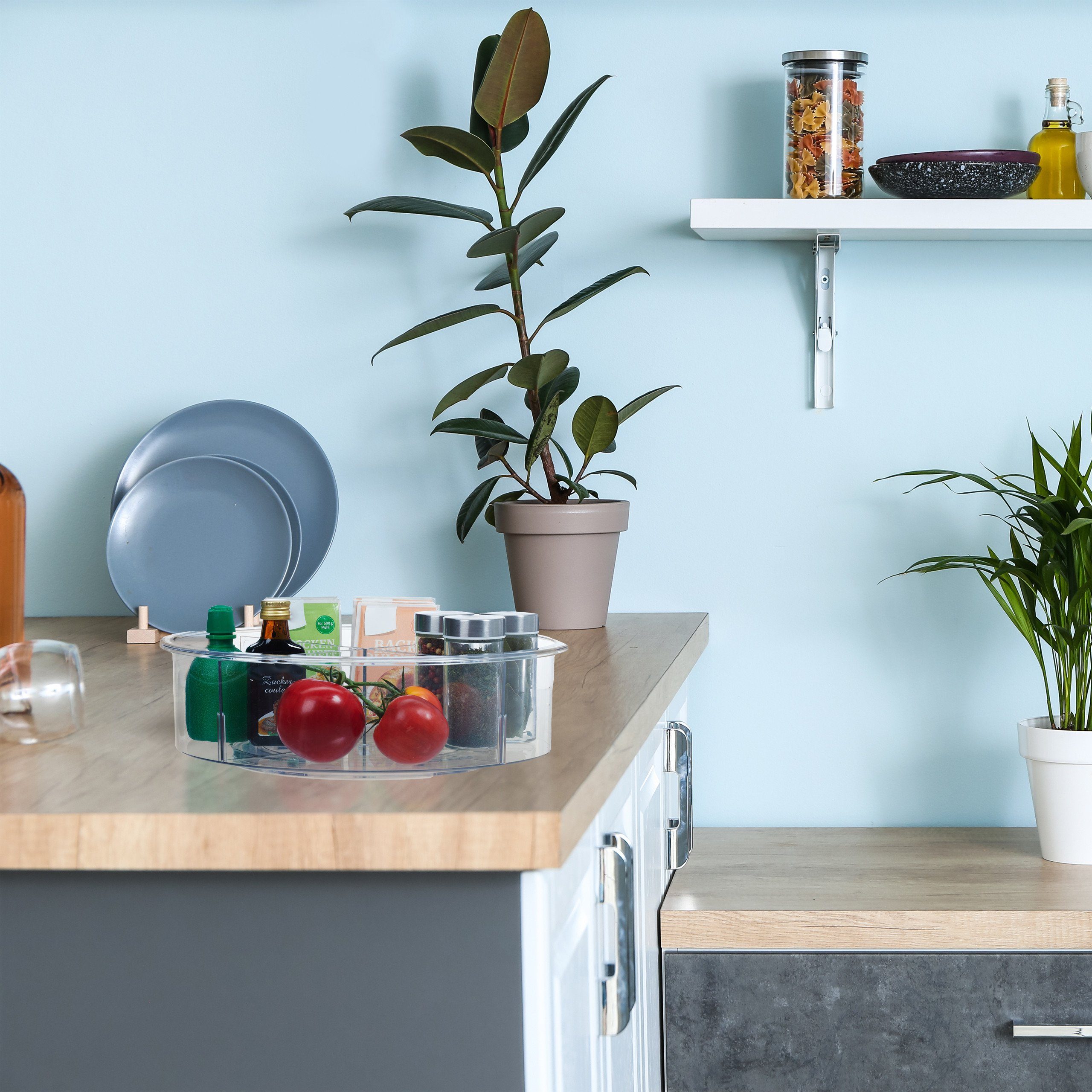 relaxdays Gewürzkarussell Drehteller für Kühlschrank und Küche