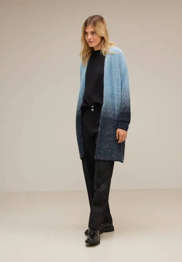 Street One Lange Federgarn Strickjacke