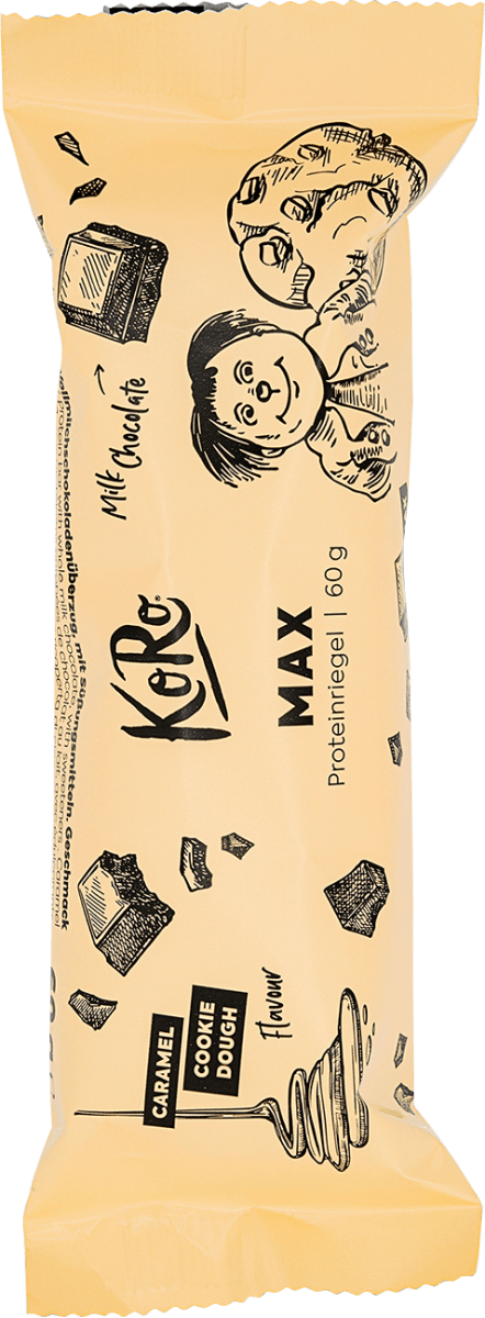 Proteinriegel Max, Caramel & Cookie Dough Geschmack, 60 g