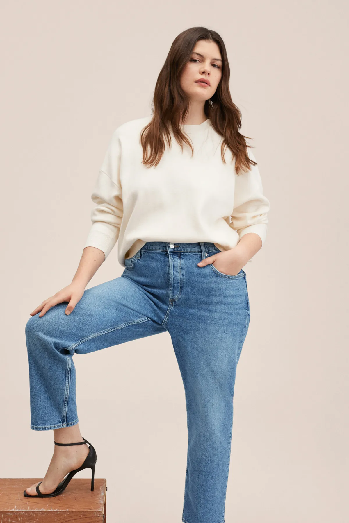 MANGO  27071147 Damen/Mädchen Mittelblau