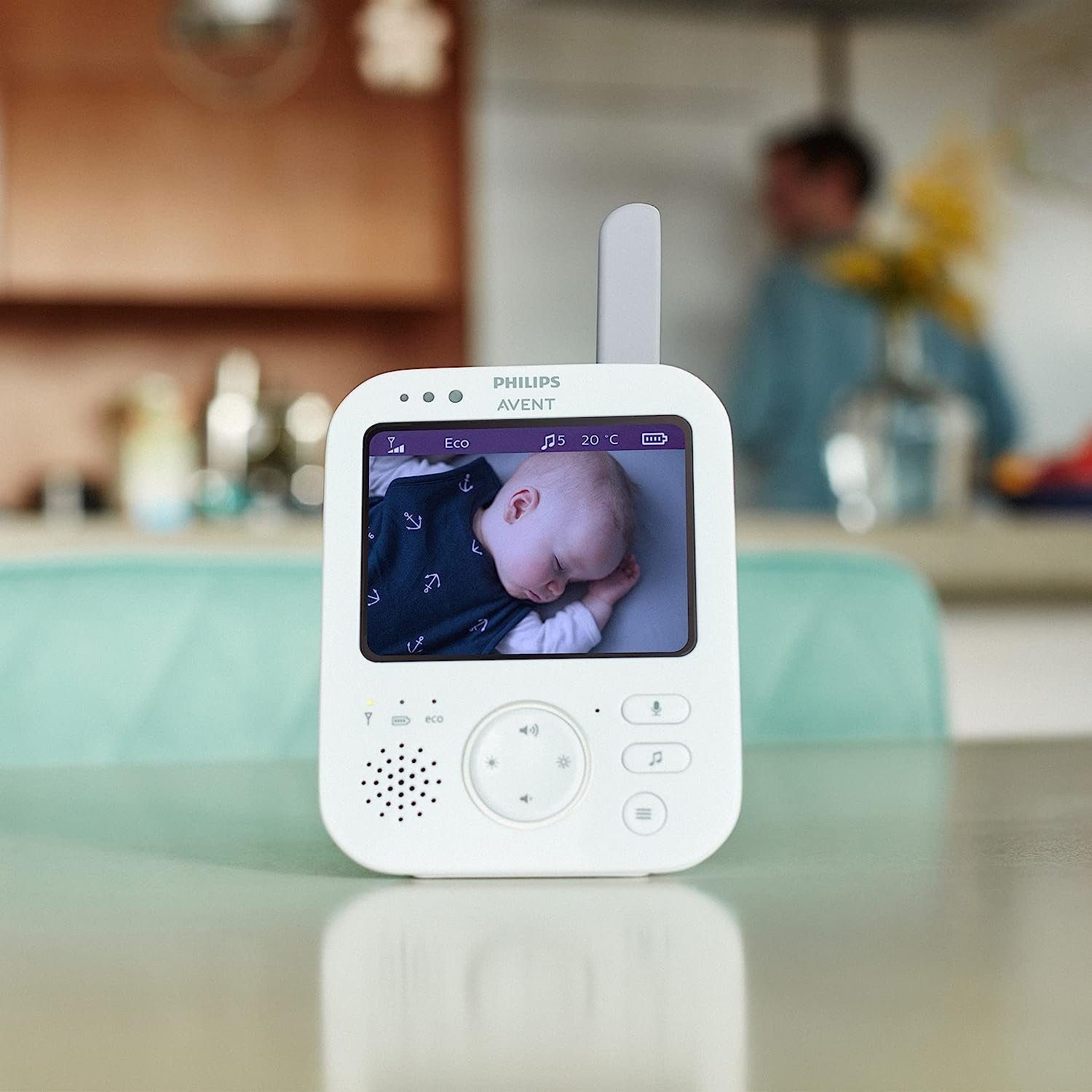 Philips Video-Babyphone Kinderkamera, Baby Kamera, Babyphone, FHSS-Technologie, Eco-Mode, Nachtsicht,300m Reichweite,Strahlungsarm, Audio-Überwachung, Mikrofon, Babykamera mit Monitor, Video Kamera, Halterung, Philips Avent, Babyphone mit kamera, Cam