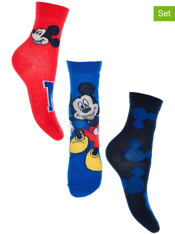 Disney Mickey Mouse 3er-Set: Socken 