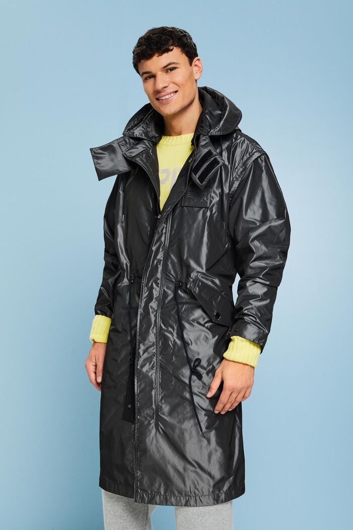 Zipp-Off-Parka in Metallic-Optik