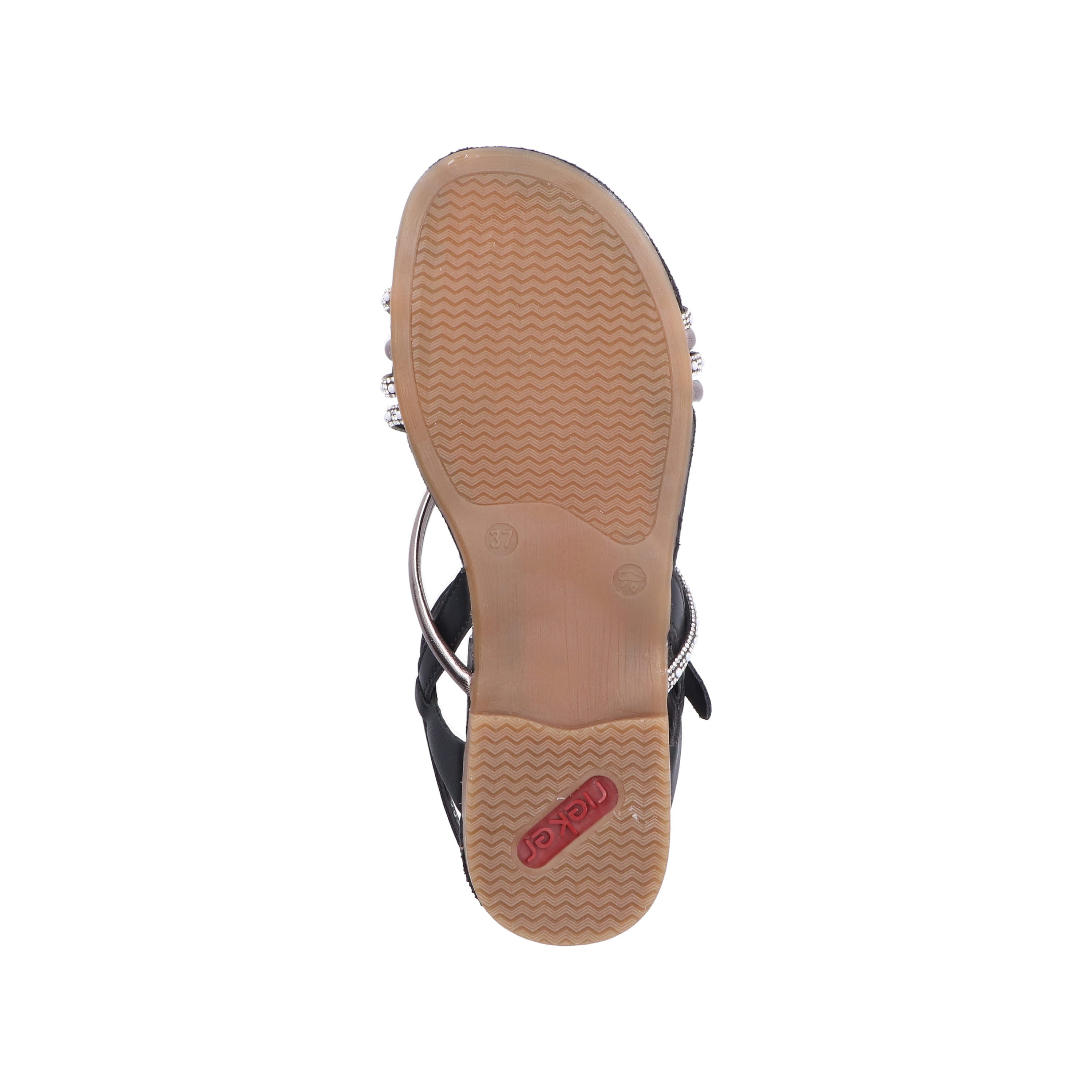 Rieker Damen Riemchensandalen tiefschwarz