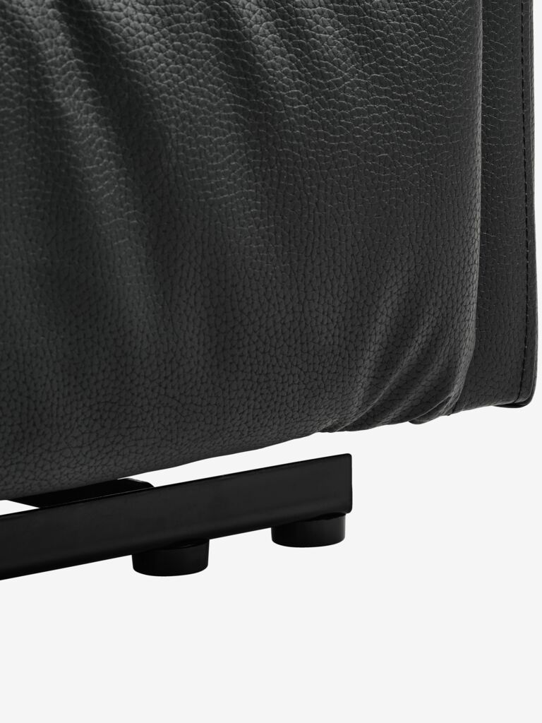 ABILDSKOV Sofa ABILDSKOV 2-osobowa elektryczna czarna imitacja skóry