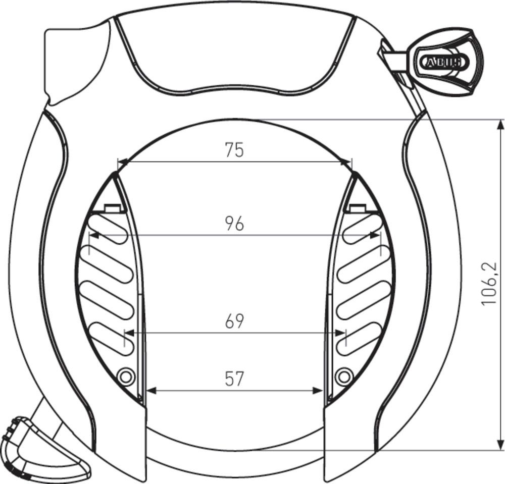 Abus Pro Shield XPlus NR 5955 Rahmenschloss kaufen | Bike-Discount