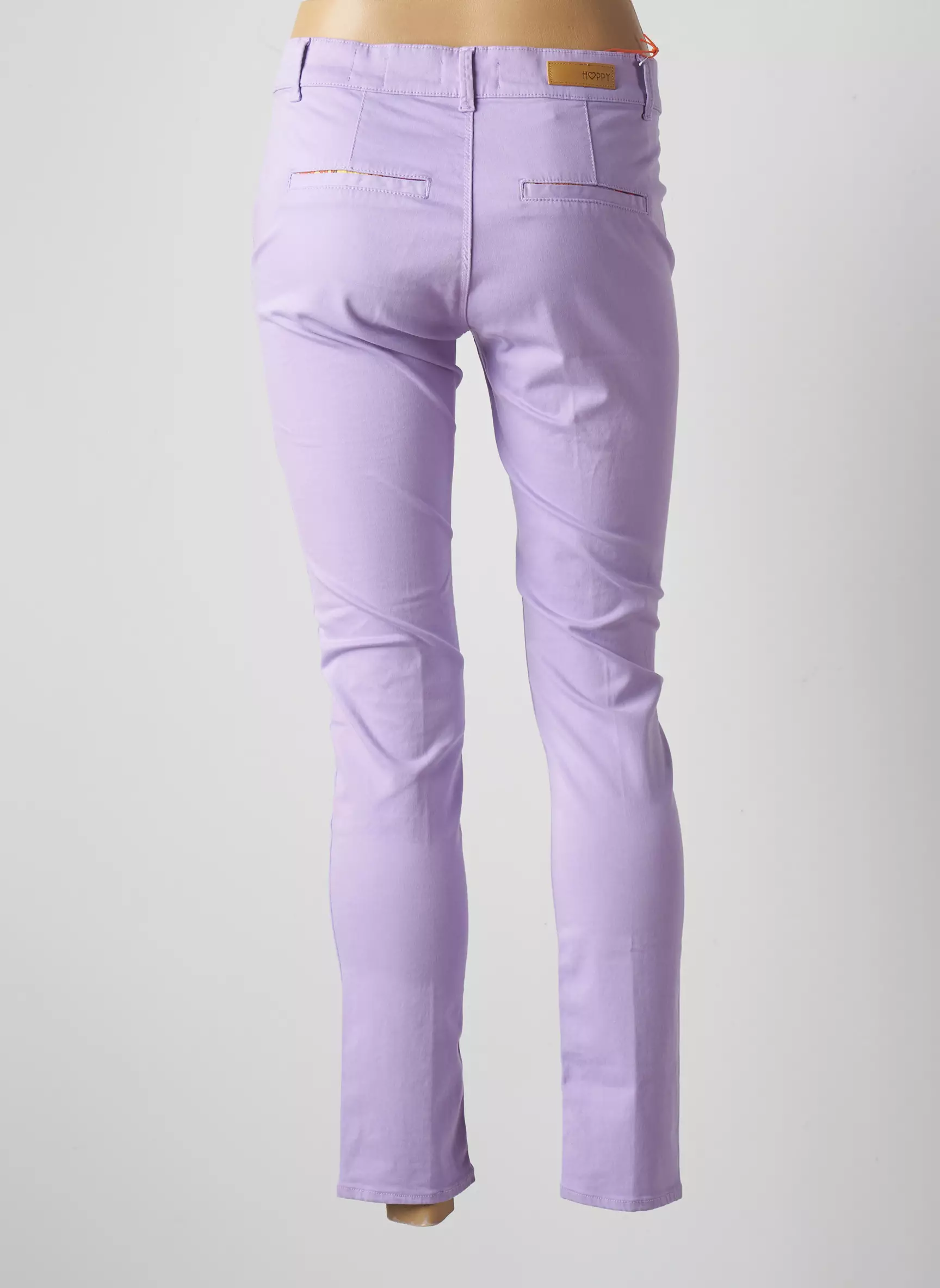 Happy Pantalons Chino Femme couleur violet