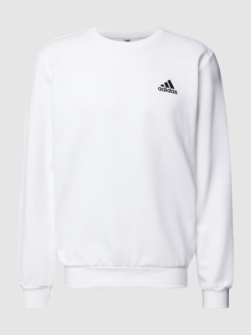 Sweatshirt mit Logo-Stitching Modell 'FEEL COZY' in weiß