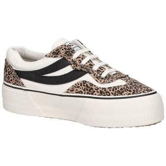 Superga Revolley Microleopard in weiß
