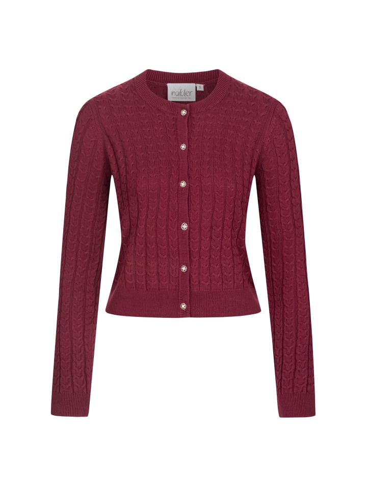 Nübler Strickjacke Langarm Sonja in Bordeaux günstig kaufen