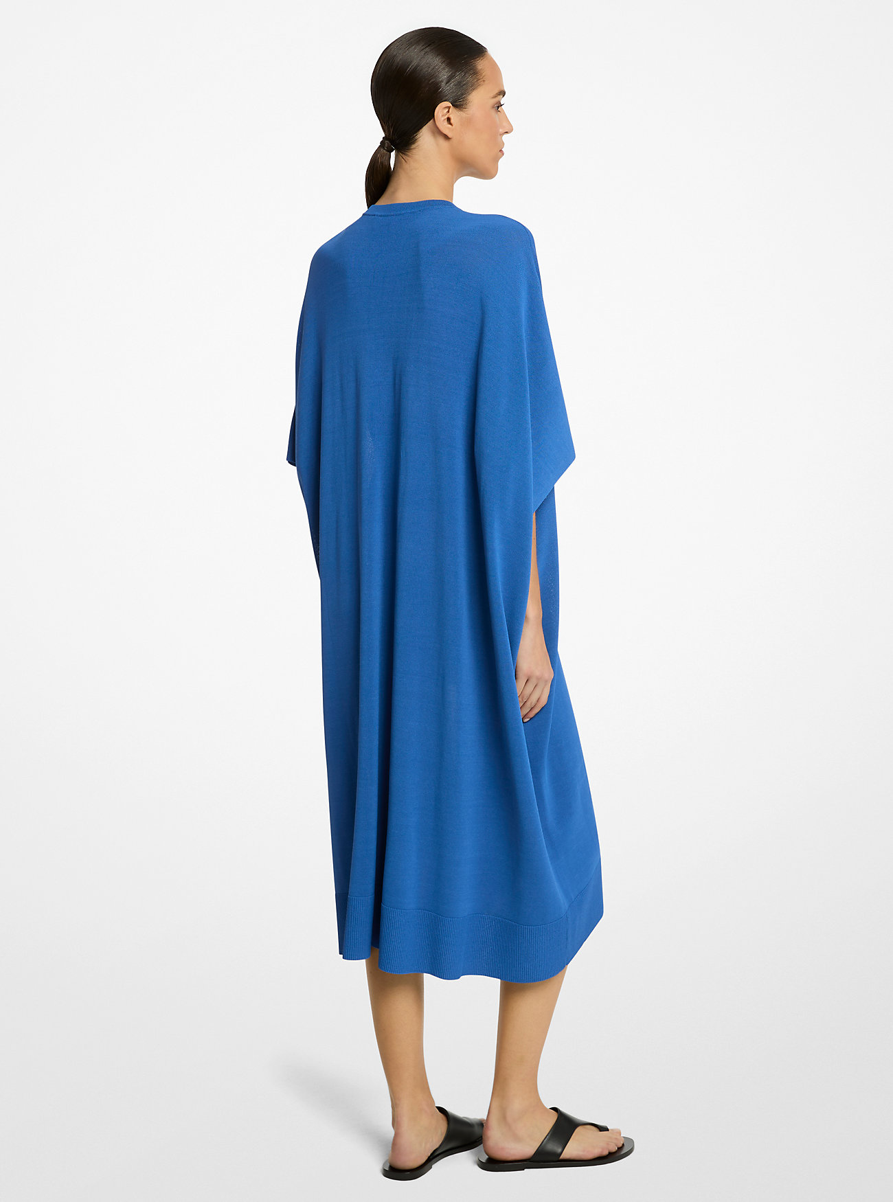 Kaftan z elastycznej wiskozy z dekoltem w kształcie litery V - OCEAN