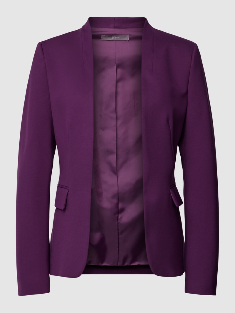 Blazer mit Pattentaschen in aubergine