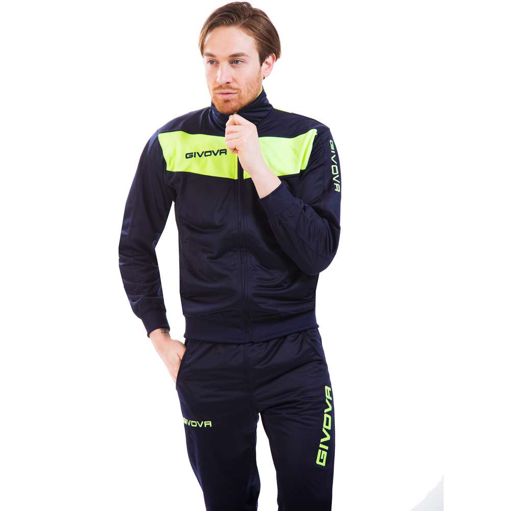 Givova Tuta Visa Trainingsanzug navy/neon-gelb