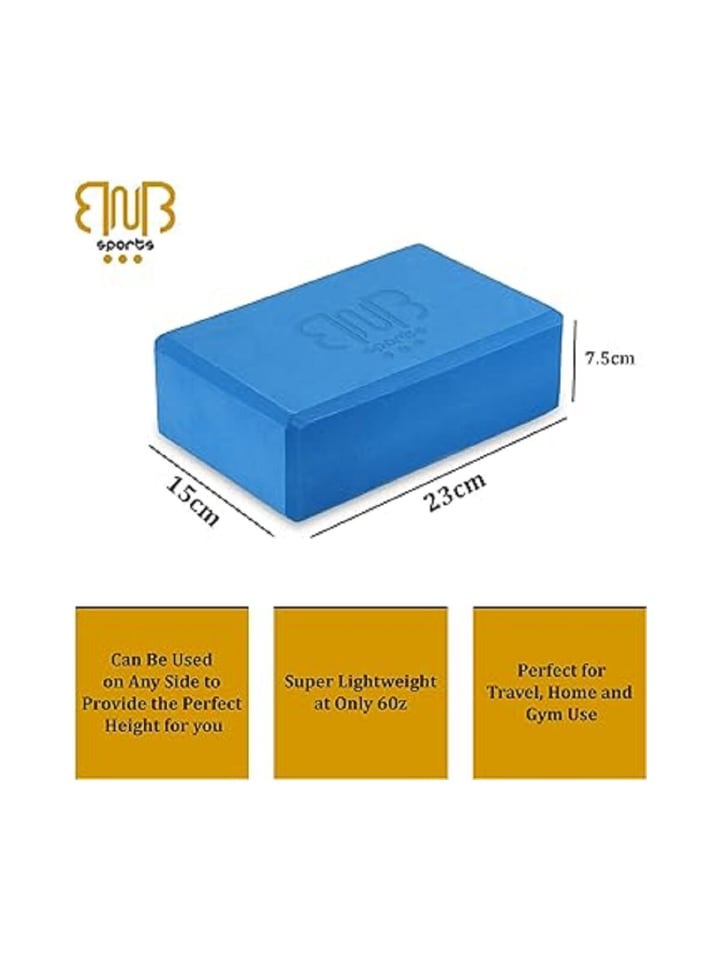 BnB Sports´ 2er Pack Premium Yoga Blöcke Stabil blau in Blau günstig kaufen 2