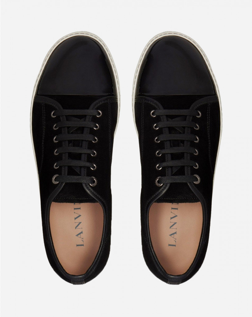 SNEAKERS DBB1 EN SUEDE ET CUIR VERNIS