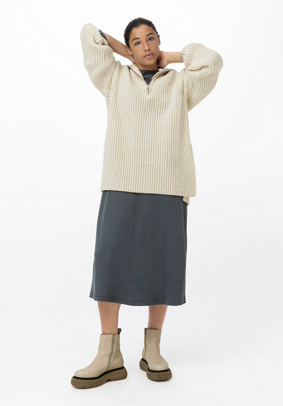 Midi-Kleid aus reiner Bio-Baumwolle