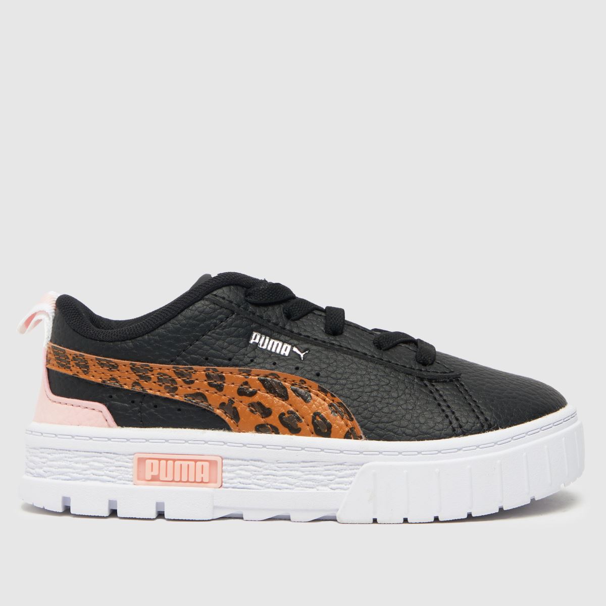 PUMA svarta Mayze Wild Cu flickor småbarnsskor