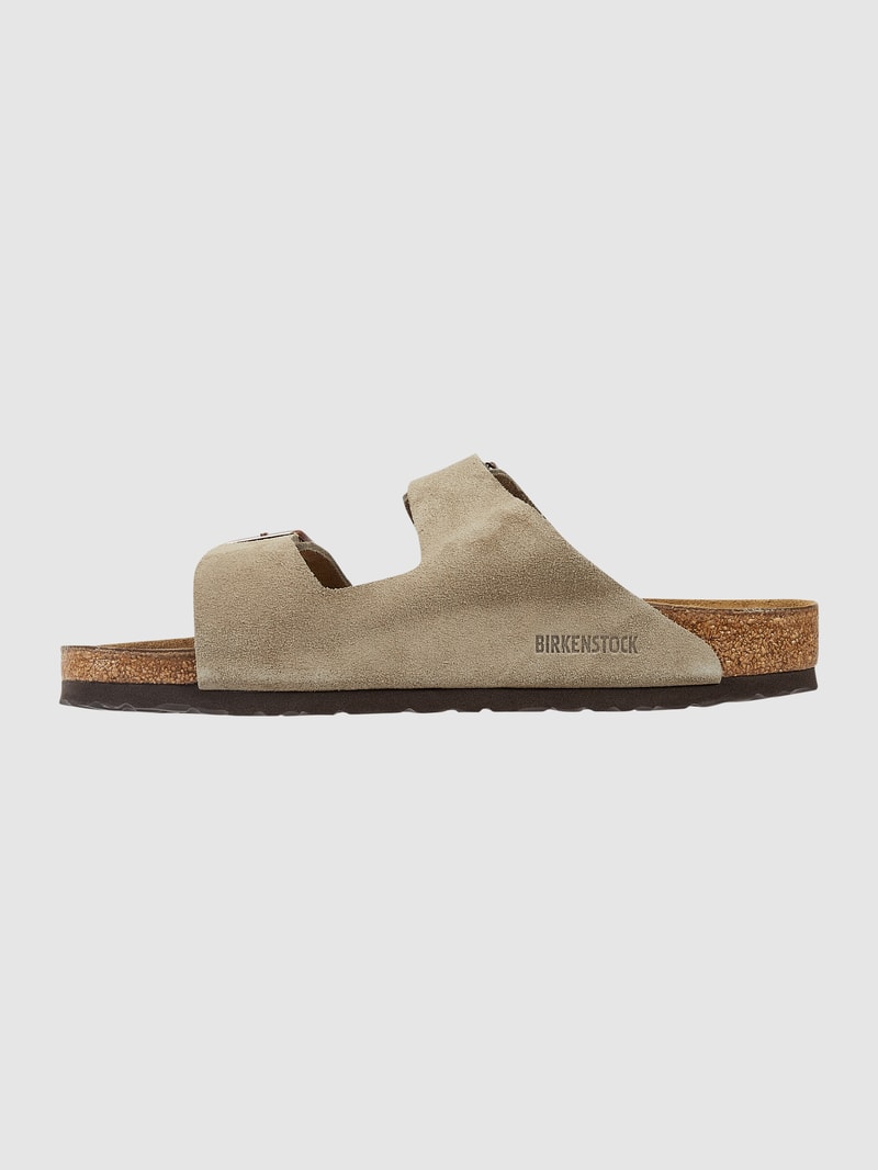 Sandalen aus Veloursleder Modell 'Arizona' in taupe