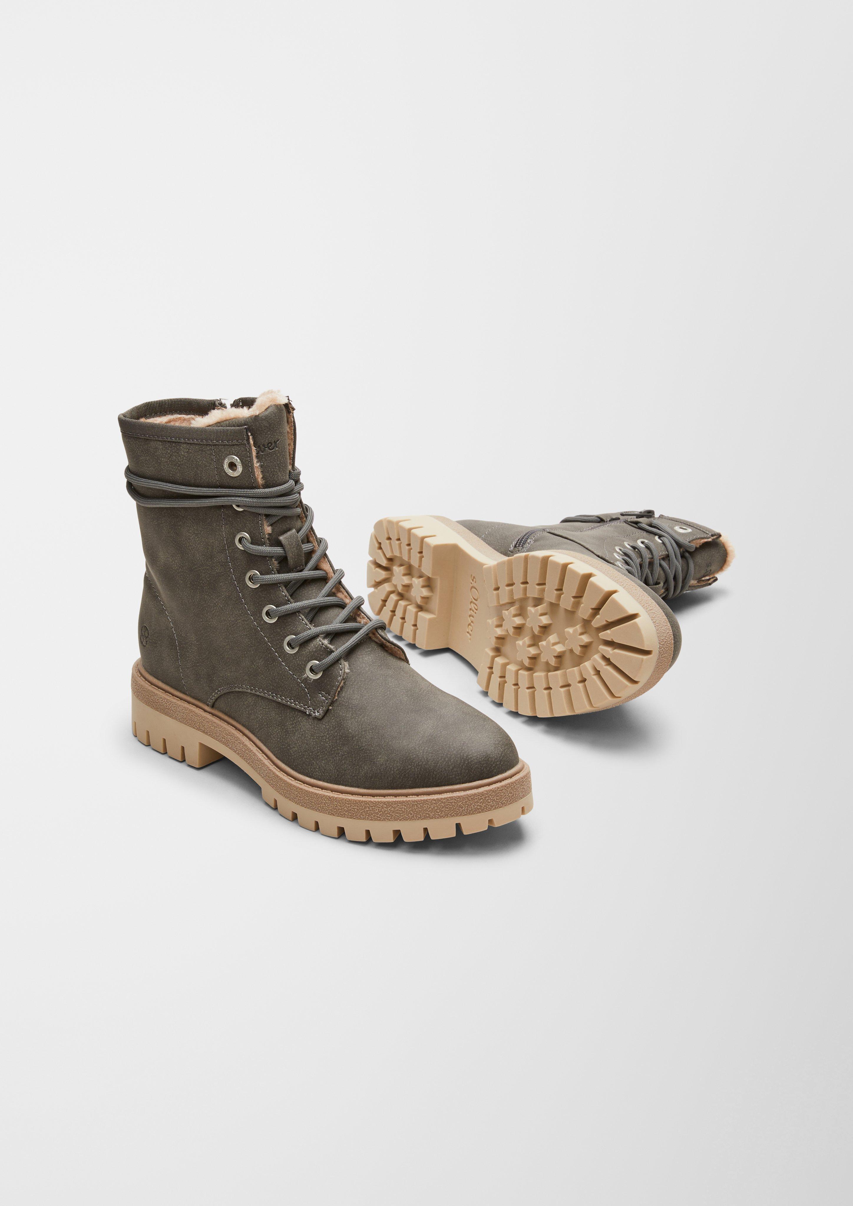 Gefütterte Boots aus Lederimitat  6006578-214