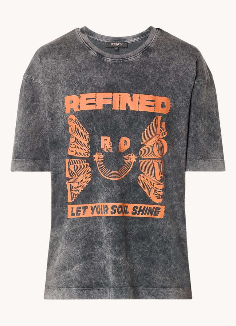 T-shirt Bruna del marchio Refined Department con logo stampato
